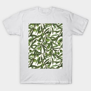 Olive branches on off white T-Shirt